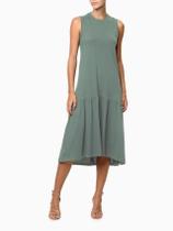 Vestido Malha Ckj Babado Aplicado Vestido Malha Ckj Babado Aplicado