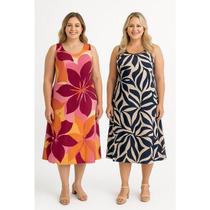 Vestido Malha Fria Liganete para Senhoras uso casual dia a dia