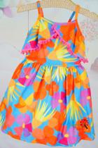 Vestido malha pompom infantil