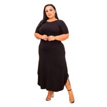 Vestido Malha Viscolycra Com Manga Moda Evangélica Plus Size Fresquinho Vestido Malha Viscolycra Com Manga Moda Evangélica Plus Size Fresquinho