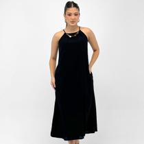 Vestido Malwee Alça Midi Evasê Feminino Vestido Malwee Alça Midi Evasê Feminino