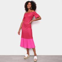 Vestido Malwee Midi Ombro a Ombro Vestido Malwee Midi Ombro a Ombro