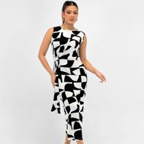 Vestido Malwee Midi Regata Estampado Feminino