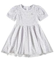 Vestido Manga Balonê Corações Em Tule Carinhoso 6 Vestido Manga Balonê Corações Em Tule Carinhoso 6