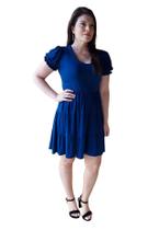 Vestido Manga Bufante Saia Babados Marias em Malha