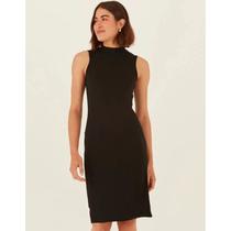 Vestido Manga Curta Canelado Viscose Malwee Ref. 102421