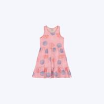 Vestido Manga Curta Estampa Conchas Infantil Menina Brandili 26597 Rosa Claro Vestido Manga Curta Estampa Conchas Infantil Menina Brandili 26597 Rosa Claro