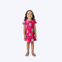 Vestido Manga Curta Estampa Pirulito Infantil Menina Kyly P1001001 Amarelo Vestido Manga Curta Estampa Pirulito Infantil Menina Kyly P1001001 Amarelo