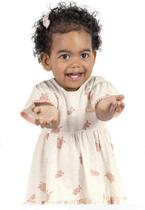 Vestido manga curta evasê colorittá p