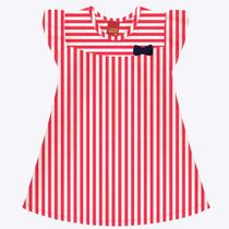 Vestido Manga Curta Listrado Infantil Feminino Kyly 1000195