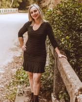 Vestido manga Franzida