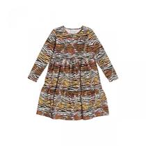 Vestido manga longa animal print Vestido manga longa animal print
