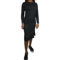 Vestido Manga Longa com Fenda nas duas laterais