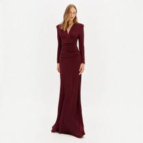 Vestido manga longa com franzidos lança perfume - Vestido manga longa com franzidos lança perfume -