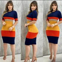 Vestido Manga Longa Cores