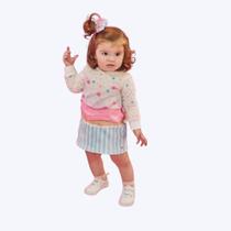 Vestido Manga Longa Cupcake Bebê Menina Mundo Cinti 10364 Natural Vestido Manga Longa Cupcake Bebê Menina Mundo Cinti 10364 Natural