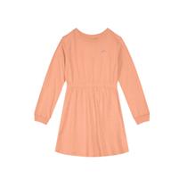 Vestido Manga Longa De Molecotton Infantil Menina Rosa