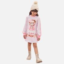 Vestido Manga Longa em Termoskin Peluciado Infantil Menina Infanti 79244 Vestido Manga Longa em Termoskin Peluciado Infantil Menina Infanti 79244