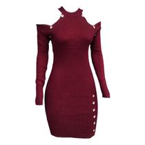 Vestido Manga Longa Feminino Tricote Sweet Linha Premium Vestido Manga Longa Feminino Tricote Sweet Linha Premium
