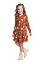 Vestido Manga Longa Floral Bee Loop