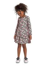 Vestido Manga Longa Infantil em Cotton Bee Loop