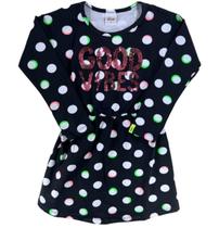 Vestido Manga Longa Infantil Good Vibes Elian Vestido Manga Longa Infantil Good Vibes Elian
