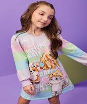 Vestido Manga Longa Infantil Menina Bichinhos Vestido Manga Longa Infantil Menina Bichinhos