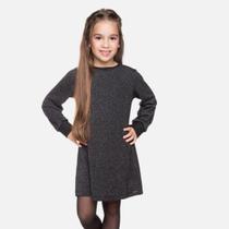 Vestido Manga Longa Malha Tricô Brilho Infantil Menina Have Fun 29514