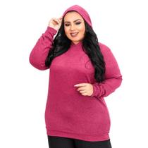 Vestido Manga Longa Moletom Capuz E Punho Na Barra Plus Size Gordinhas Tamanho Único