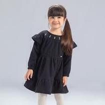 Vestido Manga Longa Plush Lilydee Cor:PretoTamanho:8 Vestido Manga Longa Plush Lilydee Cor:PretoTamanho:8