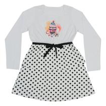 Vestido Manga Longa Poá - Big Bless