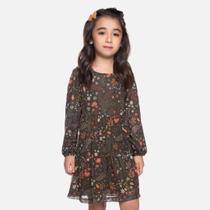 Vestido Manga Longa Tule Sublimado Infantil Menina Have Fun 29369 Vestido Manga Longa Tule Sublimado Infantil Menina Have Fun 29369