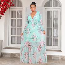 Vestido Manga Longo Moda Feminino Evangélico Evangélica Luxo Princesa Casual Feminino