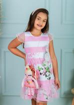 Vestido manga tule com bolsinha 10 anos Vestido manga tule com bolsinha 10 anos