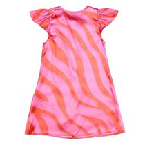 Vestido Mangas Fru-Fru e Estampa Groovy