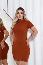 Vestido Manguinha Tubinho Em Tricot