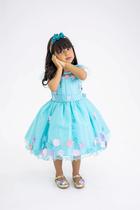 Vestido Marie Jardim Encantado Isis Luxinho Verde Tiffany