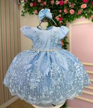 Vestido Marie Jardim Encantado Realeza Azul Bebê - Elegante e Confortável Vestido Marie Jardim Encantado Realeza Azul Bebê - Elegante e Confortável