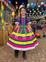 Vestido Marie Junino Luxo Arraiá da Farra - Tecido Tecnossport Plus