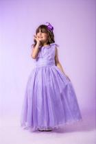 Vestido Marie Longo Mel Lilas para Noivinha e Daminhas de Honra