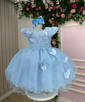 Vestido Marie Maite Jardim Encantado Azul Bebê - Elegante e Sofisticado Vestido Marie Maite Jardim Encantado Azul Bebê - Elegante e Sofisticado