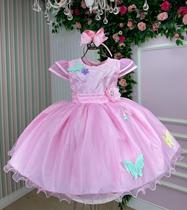 Vestido Marie Rosa Jardim Encantado Flores