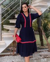 Vestido Marinho Viscolinho