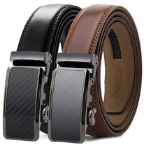 Vestido masculino de couro Belt CHAOREN, pacote com 2, catraca de 32 mm de largura Vestido masculino de couro Belt CHAOREN, pacote com 2, catraca de 32 mm de largura