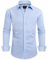 Vestido masculino Shirt Alimens & Gentle de manga comprida sem rugas