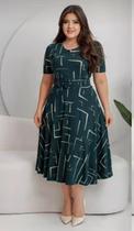 Vestido Max Mídi Godê Com Cinto Moda Evangélica