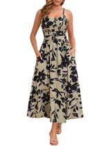 Vestido maxi Annebouti, verão, primavera 2025, estampa floral