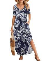 Vestido Maxi BELAROI 4X Flower125 Ombro Aberto com Bolsos Vestido Maxi BELAROI 4X Flower125 Ombro Aberto com Bolsos