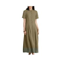 Vestido Maxi Boêmio Elegante De Algodão Oversized Para Mulheres, Camisa Casual De Manga Longa ZANZEA Vestido Maxi Boêmio Elegante De Algodão Oversized Para Mulheres, Camisa Casual De Manga Longa ZANZEA