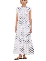 Vestido maxi calbático feminino plissado, franzido, em camadas, verão